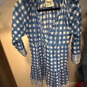 Blue and White Checkered/Gingham Dress